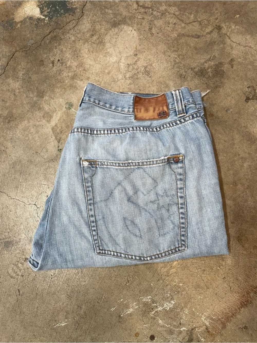 Y2K DC Shoes Baggy Distressed Skater Jeans